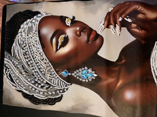 Zahara — The Sapphire, Diamond Divas diamond art portrait No. 15
