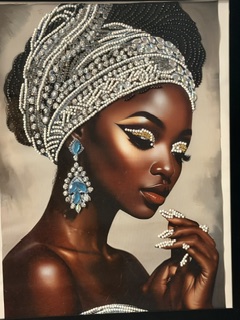 Pearla — The Crown, Diamond Divas diamond art portrait No. 03