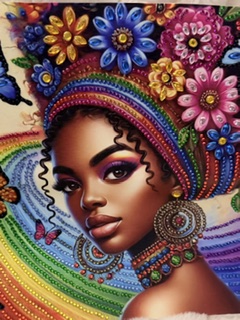Iris — The Rainbow, Diamond Divas diamond art portrait No. 18