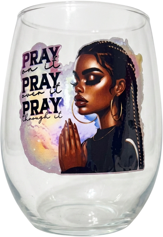 Pray Stemless — Glam Diva Status drinkware